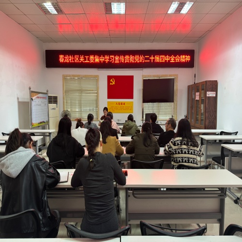 江西省新余市渝水區(qū)城北街道春龍社區(qū)關(guān)工委集中學(xué)習(xí)宣傳貫徹黨的二十屆四中全會精神