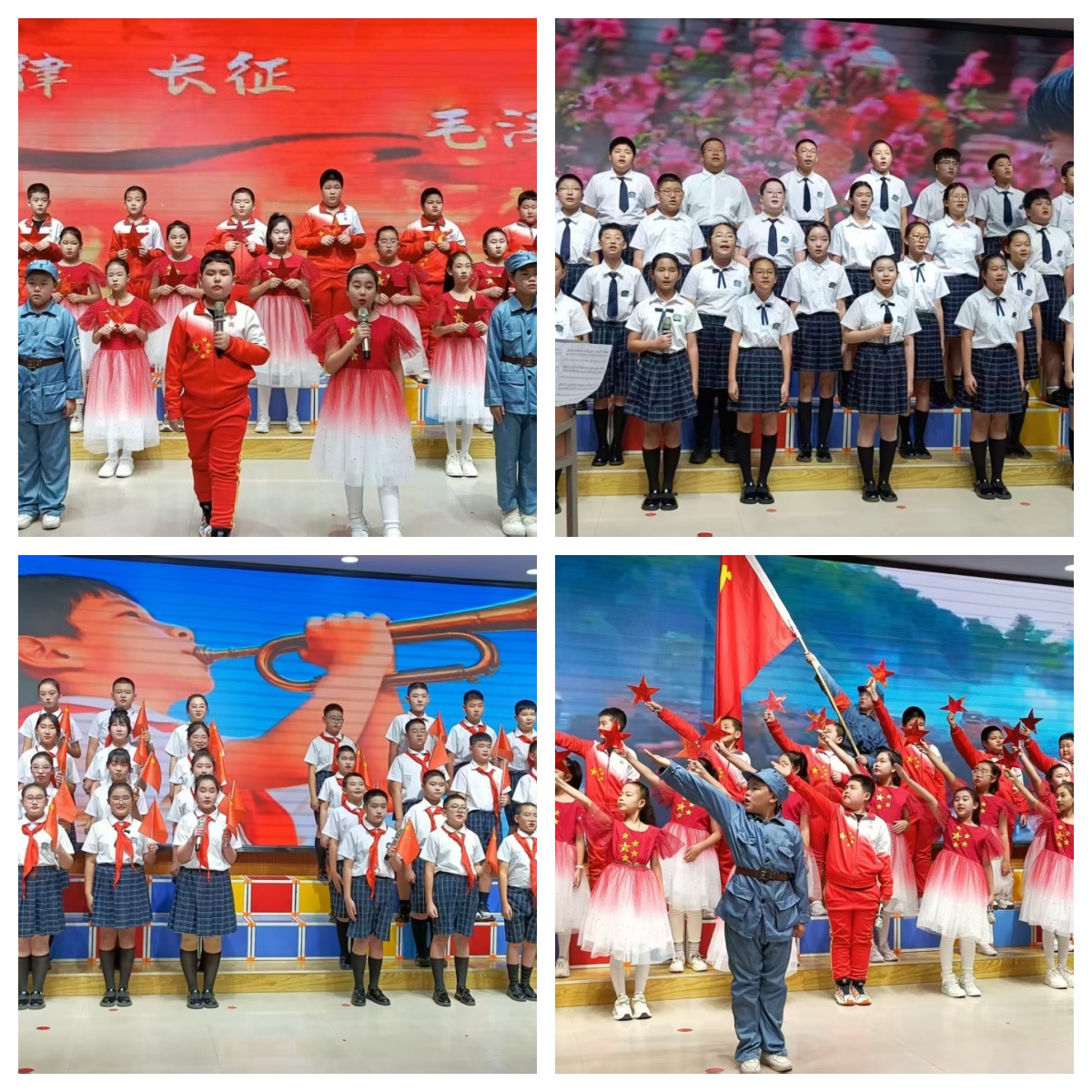 山前學(xué)校“紅歌嘹亮頌祖國(guó)，童心向黨唱未來”活動(dòng)照片2_副本拼圖1.jpg
